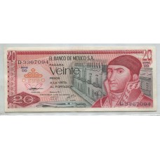 MEXICO 1977 BILLETE DE 20 PESOS
